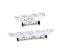 FUNOMOCYA 2 Piezas Regla Paralela de Plástico Transparente Rueda Rodante para Dibujo Técnico y Diseño Herramienta Portátil Precisa para Estudiantes y Profesionales