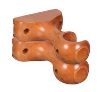 FUNOMOCYA 2 Piezas Soportes de Madera para Barras de Cortina Soportes de Montaje Pared para Barras de Cortina Romana Sólida Construcción Madera Natural para Baño Cocina y Sala de Estar