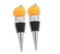 FUNOMOCYA 2 Piezas Tapones de Vino Reutilizables con Diseño de Calabaza para Halloween Selladores Herméticos para Botellas Accesorio Decorativo para Fiesta de y Acción de Gracias