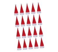 FUNOMOCYA 20 Piezas Mini Gorros de Papá Noel para Piruletas Decoración Festiva Reutilizable Compacto para Fiestas Navideñas