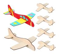 FUNOMOCYA 20 Piezas Modelos de Avión de Madera sin Pintar Juguetes de Ensamblaje DIY para Pintar Educativo para Manualidades Creativas y Decoración