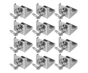 FUNOMOCYA 20 Piezas Tapones de Extremo para Rieles de Cortina de Techo | 2,1x2,1x1,85cm, Acabado Plata, Ajuste Firme y Montaje Sencillo