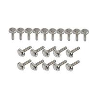 FUNOMOCYA 20 Piezas Tornillo En t Perno De Varilla Roscada Tornillos Tornillo De La Máquina Fresadora Punzonadora Pernos Con Ranura En t Pernos En t Silver Acero Inoxidable