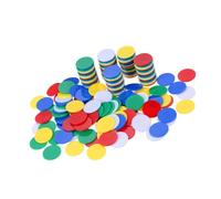 FUNOMOCYA 200 Fichas de Plástico para Juegos de Azar de 19 MM Colores Sólidos Mixtos 2 MM de Grosor Ideales para Bingo Cálculo Educativo y Actividades Escolares