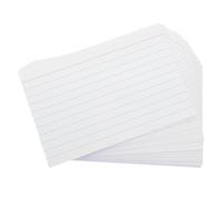 FUNOMOCYA 200 tarjetas rayadas: fichas horizontales gruesas con índice rayado para estudiar, para la oficina, el aula, listas de, exámenes y presentaciones.