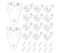 FUNOMOCYA 24 Juegos Soportes Transparentes para Persianas con Tornillos Clips Sujeción Riel Inferior para Ventanas y Puertas Instalación Fácil y