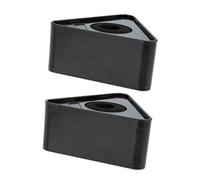 FUNOMOCYA 2piezas Logotipo De Micrófono Prueba De Caídas De Abs Para Estaciones De Entrevista Color Micrófonos Portátiles Triangulares Logotipo De Bandera Para Reportajes De Prensa