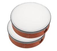 FUNOMOCYA 2piezas Tambor De Mano Pandereta De Madera Panderetas Para Percusión Manual Instrumentos Musicales Educativos Para Bebés De Juguete