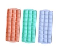 FUNOMOCYA 3 piezas Cubiteras de Hielo de Silicona de Alimenticio Compartimentos Azul Menta para Bebidas y Cócteles