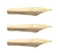 FUNOMOCYA 3 Piezas Plumillas de Caligrafía de Metal Dorado, Punta Fina para Dibujo y Oficina, Fácil Reemplazo y Resistente a Deformaciones para Artistas y Principiantes