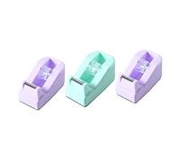FUNOMOCYA 3 Piezas Portacintas Profesionales para Oficina Dispensadores Compactos de Cinta Adhesiva con Corte Colores Surtidos Soporte Práctico para Suministros de Cinta