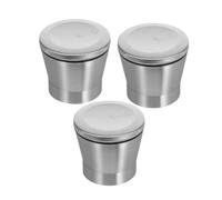 FUNOMOCYA 3 Piezas Tapas de Manual Inoxidable Cubiertas Ajustables para Sal y Pimienta Tapas para Molinillos de Especias Accesorio Práctico para Cocina y Picnic