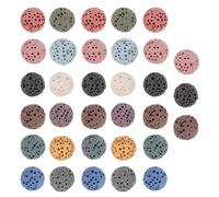 FUNOMOCYA 33 Piezas Lava Rocks para Difusor de Aromas Piedras Volcánicas Redondas para Aceites Esenciales Difusor de Roca Volcánica para Coche Hogar y Oficina