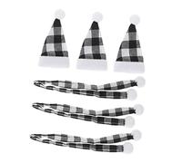 FUNOMOCYA 3juegos Adornos De Fiesta para Botellas De Vino Bufanda y Gorro Mini Decoración De Navidad