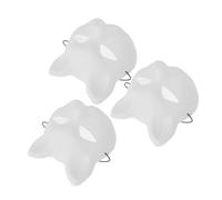 FUNOMOCYA 3piezas Máscara De Gato Blanca Con Malla Transpirable Para Fiestas De Cosplay Máscara Base Pintable Para Proyectos Creativos Y Accesorios De Fiesta