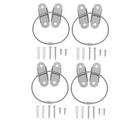 FUNOMOCYA 4 Juegos Correas de Anclaje para Muebles Antivuelco de Acero Reforzado con Soportes Metálicos Gruesos para Prevención de Caídas y Seguridad Infantil el Hogar