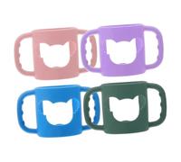 FUNOMOCYA 4 piezas Asas para Biberones de Silicona Ergonómicas y Aptas para Lavavajillas Unidades para Manos Pequeñas Transición Cómoda de Botella Taza