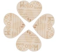 FUNOMOCYA 4 Piezas Cartel De Anuncio De Bebé De Guardería Decoración De La Guardería Del Bebé Signo De Anuncio De Nacimiento De Bebé Hola Apoyos De La Foto Del Bebé De Madera