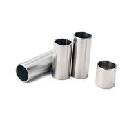 FUNOMOCYA 4 Piezas corredera de acero cromado guitarra acústica acoustic guitar guitarra eléctrica electric guitar slide guitarra configuración dedo bajo deslizador de guitarra blues Silver