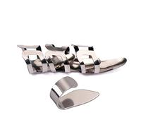 FUNOMOCYA 4 Piezas Cubierta de dedo plateado púa protección arrancar protector deslizar punta del dedo selecciones de dedo pulgar selecciones de pulgar para guitarra Plata