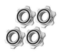 FUNOMOCYA 4 Tuercas de Seguridad Antideslizantes para Barra de Mancuernas, Tuerca Hexagonal de Hierro Fundido 2,5 Cm, Doble Bloqueo para Entrenamiento Fitness, Suministro para Barras