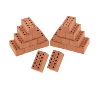 FUNOMOCYA 40 Piezas Ladrillos Miniatura Multihueco para Maquetas Casas Decoración para Mesas de Arena Bloques de Construcción DIY para Arquitectura y Casas Miniatura
