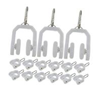 FUNOMOCYA 40 Piezas Rodillos para Cortinas con Doble Rueda Plástica Compatible con Rieles Rectos y Curvos Movimiento y Silencioso para Cortinas Pesadas Hogar y Oficina