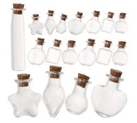 FUNOMOCYA 48 piezas Frascos Pequeños de Vidrio con Tapones de Corcho Botes Decorativos Mini para Manualidades y Regalos para Bodas y Fiestas
