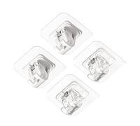FUNOMOCYA 4piezas Ganchos De Pared Autoadhesivos para Tope De Barra De Cortina Clips De Fijación De Ducha