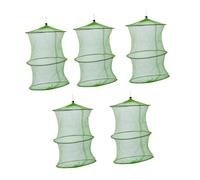 FUNOMOCYA 5 Piezas Jaulas de Pesca Plegables Duraderas con Compacta y Cuerda Trampas Portátiles para Peces y Cangrejos Suministros de Pesca para Aficionados y Profesionales