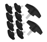 FUNOMOCYA 50 Piezas Tornillos de Perilla en T Ajustables M5x25-36 Plástico Negro 50 Piezas para Soporte de Micrófono, Montaje Seguro en Estudios, Conferencias y Eventos en Directo