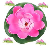 FUNOMOCYA 5piezas Flores De Loto Artificiales Flotantes para Decoración De Jardines Y Estanques Flores Simuladas De Espuma para Acuarios Y Fuentes Loto Flotante De Rosa Brillante