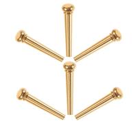 FUNOMOCYA 6 Clavijas de Cobre para Puente de Guitarra Acústica Folk, Juego de 6 Pasadores de Puente de Madera de Hueso y Ébano, Accesorios para Guitarra Acústica, Reemplazo para Cuerdas,