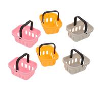 FUNOMOCYA 6 Piezas Cesta de compras en miniatura canasta cestos almacenaje cesta de supermercado de pan en miniatura PLA