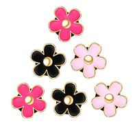 FUNOMOCYA 6 Piezas de Clip Ambientador para Coche Diseño Floral de Aleación, Accesorios Decorativos para Rejilla de Ventilación, Fijación Segura y Elegante para Interior de Coche
