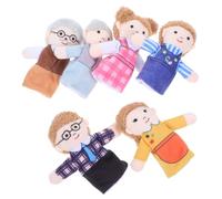FUNOMOCYA 6 Piezas Marionetas Dedo Familia de Peluche para Interactivo Desarrollo Habilidades Enseñanza Cuentos Padres