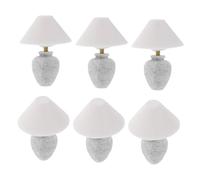 FUNOMOCYA 6 Piezas Miniatura Lámpara de Mesa de Plástico Ligera para Muebles Mini Casa Lámpara de Escritorio y Luz de Noche Pequeña para Decoración de Paisaje Micro y DIY