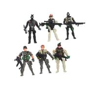 FUNOMOCYA 6 Piezas Soldados Militares Flexibles Juguete Plástico para Simulación Infantil Figuras Articuladas para Interacción Padre Hijo Surtido Aleatorio
