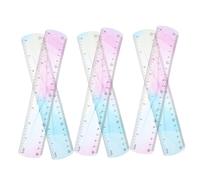 FUNOMOCYA 6 Piezas Unidades Regla Flexible de Plástico con Centímetros y Material PVC Suave y Resistente Roturas para Escuela Oficina y Dibujo Matemático