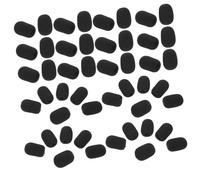 FUNOMOCYA 60 Piezas Fundas de Esponja para Micrófono Mini Protección Antiviento para Micrófonos de Solapa y Auriculares Compatibles con Varios Modelos Negro