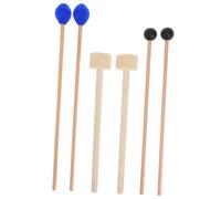 FUNOMOCYA 6piezas Baquetas De Madera Con Cabeza De Fieltro De Mazos Para Percusión Timpani Marimba Xilófono Accesorios Para Práctica y Actuación