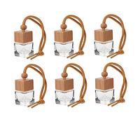 FUNOMOCYA 6piezas Difusor De Perfume Para Automóvil Botellas De Refillables Tapa De Ambientador De Olor Para Espejo Retrovisor Decoración De Coche Colorida