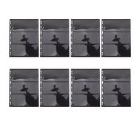 FUNOMOCYA 8 Piezas Álbum para Sellos Hojas Sueltas 8 Piezas, Tamaño 28 X 21,5 Cm, Doble Cara, Páginas Interiores Negras para Colección y Almacenamiento de Sellos, Inserciones para Álbum