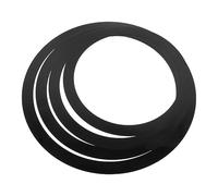 FUNOMOCYA 8 Piezas Bobina de voz de parada de batería kit de batería silenciado anillo redondo amortiguador de tambor drum kit Junta del tambor silenciador de caja batería sordina Black