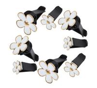 FUNOMOCYA 8 piezas Clip de Ventilación de Ambientador Floral para Automóvil Accesorios para Ventilación de Aire con Diseño de Margarita para Mujeres y Decoración de Interiores de Coche