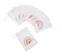 FUNOMOCYA 8piezas Bolsa de Arpillera Arcoíris para Dulces y Regalos Cordón para Bodas Despedidas de Soltera Fiestas de Cumpleaños Empaques para Joyas y Galletas
