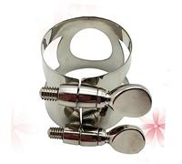 FUNOMOCYA Abrazadera De Boquilla De Níquel Con Doble Tornillo Accesorio Para Instrumentos Musicales Plata