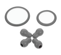 FUNOMOCYA Accesorios Para Estetoscopio Gris, Juego De 6 Piezas 2 Diafragmas y 4 Tapones Suaves Para Oreja, Repuestos Compatibles Para Uso Médico y Pediátrico