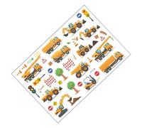 FUNOMOCYA Adhesivo de Pared de Semáforo y Excavadora de Dibujos Animados para Habitación Infantil Tamaño 40X60 CM Material PVC Duradero Decoración Infantil Fácil de Aplicar