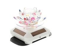FUNOMOCYA Adorno de Loto Giratorio Energía Solar para Coche Difusor de Aromaterapia y Decoración Elegante para Interior